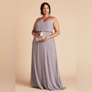 NWT Birdy Grey Gwennie Dress Chiffon Silver